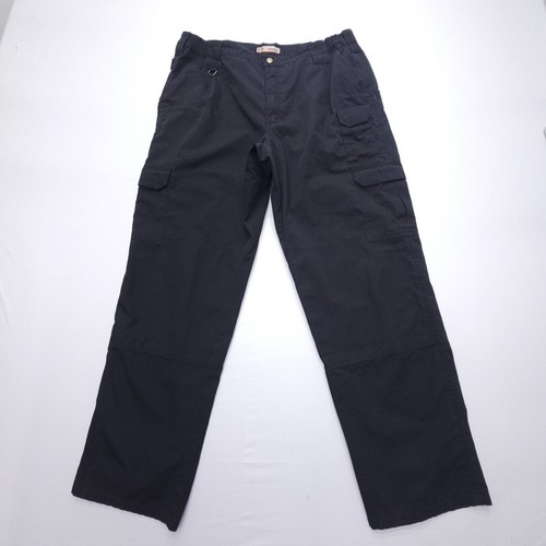 5.11 Tactical Cargo Pants Mens 40 x 32 Black Canvas Work Utility Elastic Waist