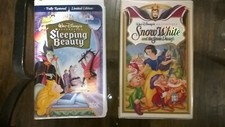 Lot Of 2, Disney Masterpiece Collection VHS tapes,  Snow White & Sleeping Beauty