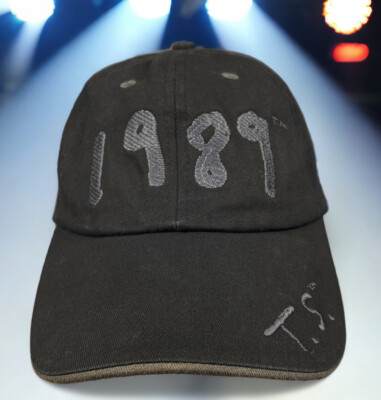 Taylor Swift 1989 Tour T. S. Hat Adjustable Strap Back Solid Black