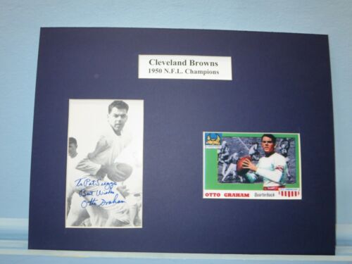 Cleveland Browns & Otto Graham - 1950 NFL Champions & son autographe   - Photo 1/2