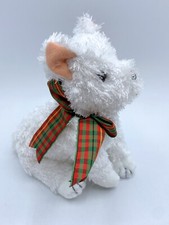 -O TY BEANIE BABY BABIES WITH TAG 2001 WHITE DOG KIRBY CHRISTMAS