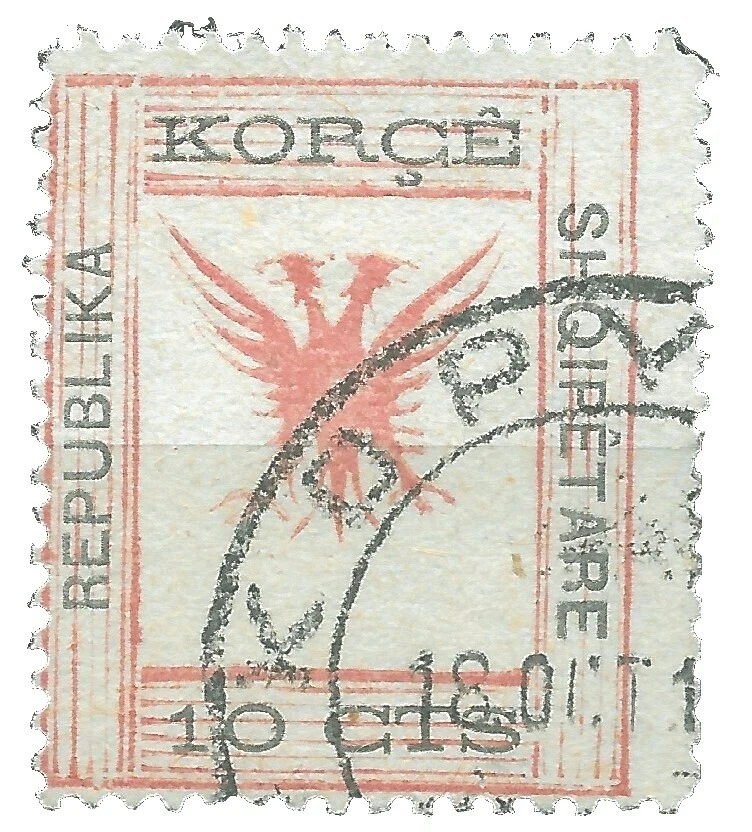 Franqueo usado sellos de Albania