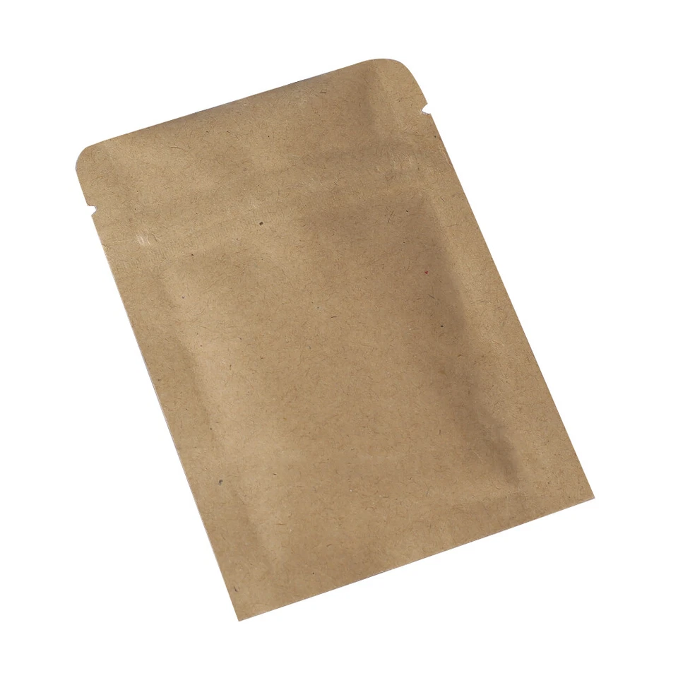New Flat Brown Kraft QuickQlick™ Mylar Bags Pouches Different Sizes - Image 4 of 4