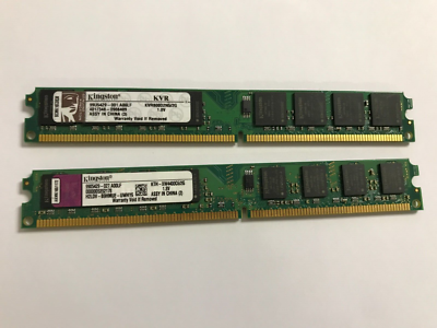 x 2GB (4GB Kit) Kingston PC2-6400U DDR2 Computer Memory RAM LP
