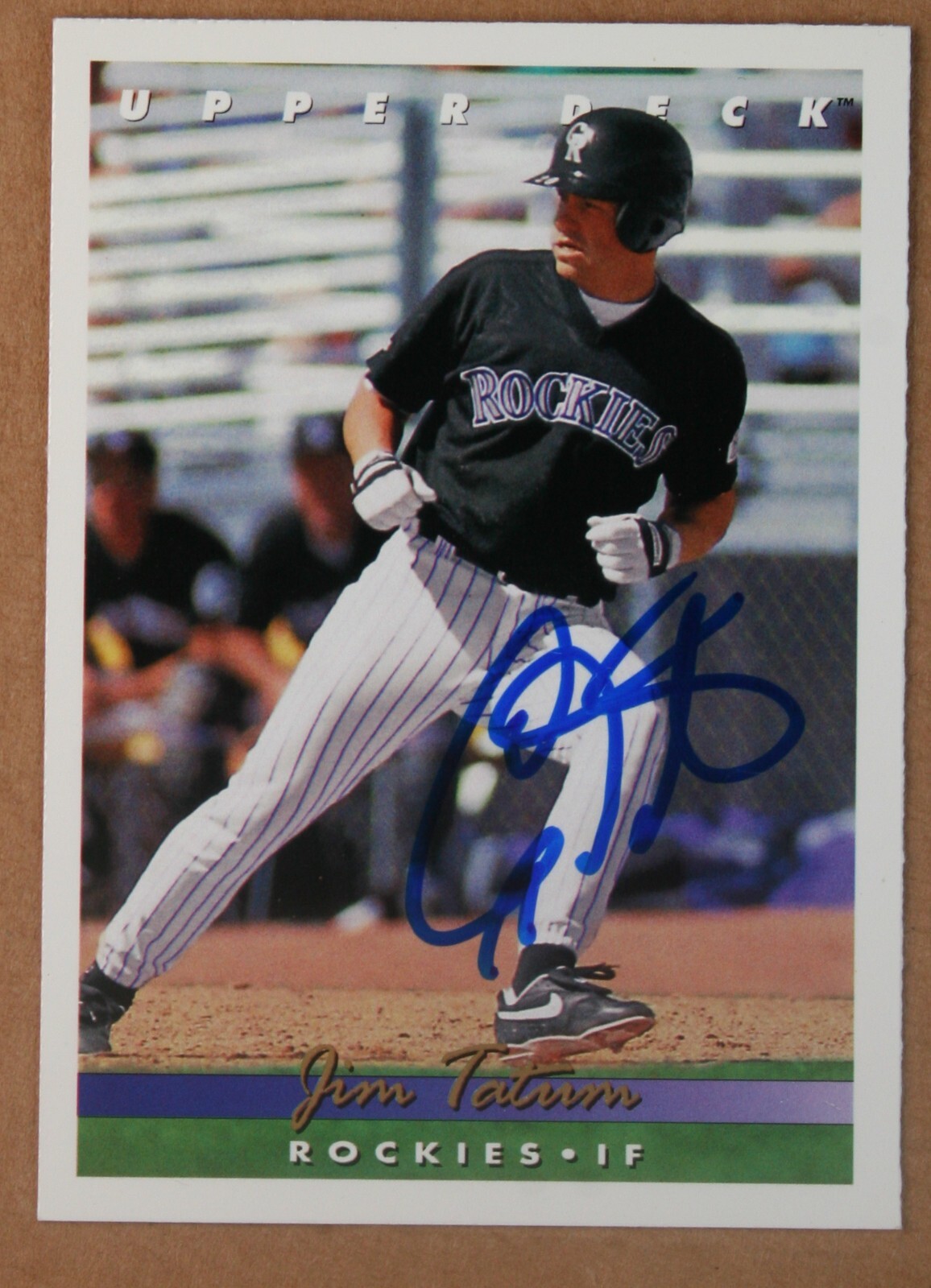 AUTOGRAPHED - Jim Tatum Upper Deck #761 Colorado Rockies 1993
