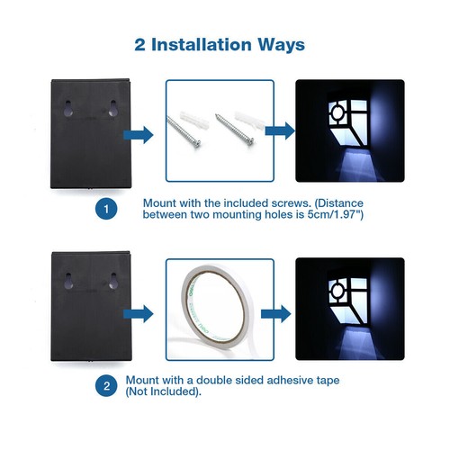 Lamparas LED Solar Luces Solares Para Exteriores Inalambricas Luz De Pared - Picture 17 of 34
