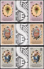 Falkland Islands Dependencies #1L59-1L61 MNH gutter pairs