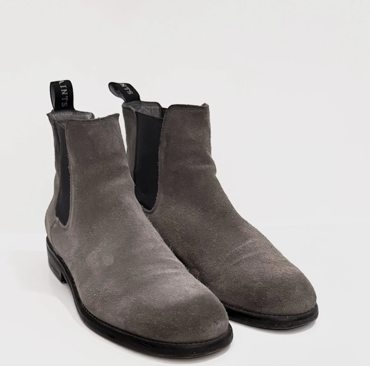 ALLSAINTS Men’s Eli Chelsea Boots Size 8 Grey Suede ALL SAINTS Eli Suede Chelsea Boots size 12 color Charcoal Gr main image 2