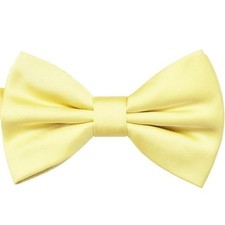 ZEYMINER Men Satin Bow Tie,Formal Tuxedo M- kids,schoolers,teens , Yellow