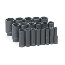Grey Pneumatic 1/2In Drive 19 Pc. Deep Length Fractional Master Set