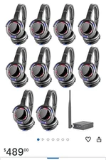 10x Wireless Headphone System  (Silent Discos, Movies, Birthdays, Roommates)