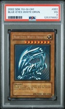 2002 YU-GI-OH STARTER DECK: KAIBA 001 BLUE-EYES WHITE DRAGON PSA 3