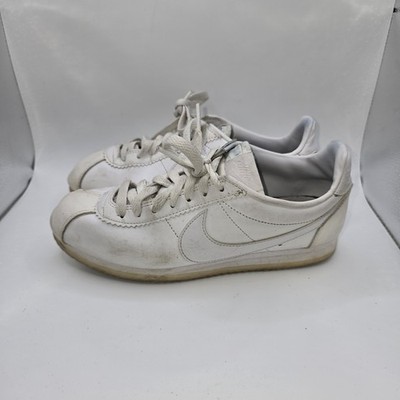 Nike Cortez Basic Leather White Athletic Sneakers Men's US 7 Running Shoes