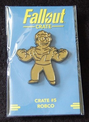 Fallout Crate #5 Robco Pin, New Sealed & Complete