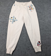 Polo Ralph Lauren Joggers Girls 6 Patchwork Fleece Pants Quilted Athleisure Star