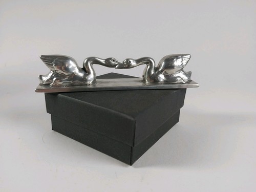 Pewter Swans Vtg Knife Rest Made In France Fine Dinning FORMAL - Picture 17 of 23