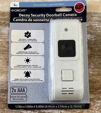 E-CIRCUIT Decoy Security Camera With Blinking Red Light - WHITE
