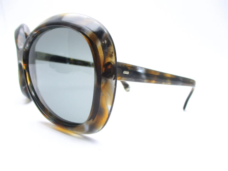 Gafas de sol vintage años 70 • Brasil • Enormes grises VIDRIO / marrón - azul tortuga Foto 3 de 4