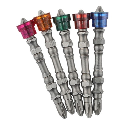 5/Set Colorato Magnetico Bobina Cacciavite Estrattore Viti Croce Trapano Punta - Foto 9 di 12
