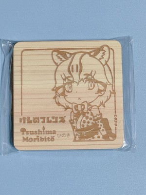 Kemono Friends Tsushima Leopard Katze Zusammenarbeit Hinoki Untersetzer Osamu...