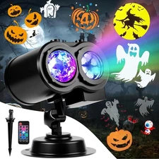 "All-in-One Holiday Projector with 11 Themes & Remote for Vibrant Celebrations "