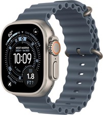 Apple Watch Ultra 3 GPS Cellular 49mmTitanium Case with Anchor Blue Ocean Band