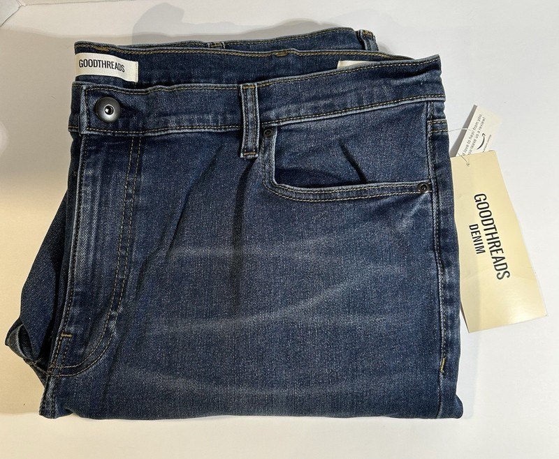 GOODTHREADS DENIM JEANS MENS SIZE 42W x 32L SKINNY NEW WITH TAGS UNWORN