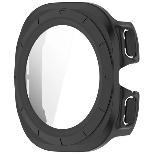 Etui ochronne ze szkłem do Galaxy Watch Ultra 2/1 Bizon Case Cover Etui Czarne - Zdjęcie 3 z 8