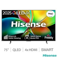 Hisense 75E78QTUK PRO 75 Inch QLED HD Smart TV + 5 Year Warranty