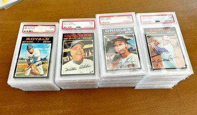 1971 topps baseball cards, PSA SGC Graded, #630 and up,  complete your set