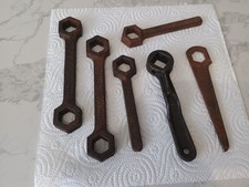 Antique vintage bedstead bed frame key spanners tools handle etc x 6 - vono etc