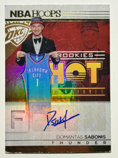 Domantas Sabonis AUTO~RC NBA Hoops Hot Signatures 2016-17 Rookie Autograph READ