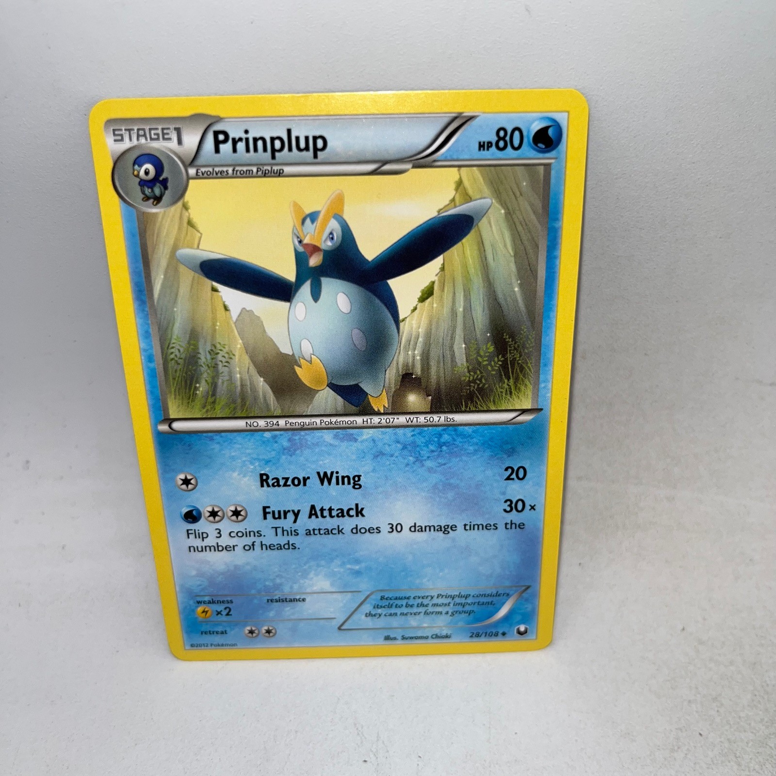Prinplup 28/108 Uncommon Dark Explorers Pokemon Near Mint