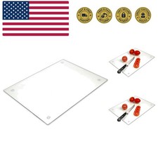 Tempered Glass Cutting Board – Long Lasting Clear Glass – Scratch Resistant, ...