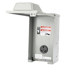 30 Amp RV Power Outlet Box with Breaker,Type 3R ETL Listed Waterproof 30 amp