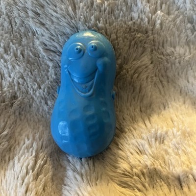 Vintage 1991 Play Doh Nutty Putty Silly Peanut Shaped Blue Container