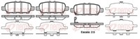 Bremsbelagsatz Scheibenbremse Remsa 0876.41 FüR Nissan Murano Infiniti Z51 2 Z33