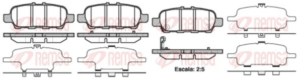Bremsbelagsatz Scheibenbremse Remsa 0876.41 FüR Nissan Murano Infiniti Z51 2 Z33-image