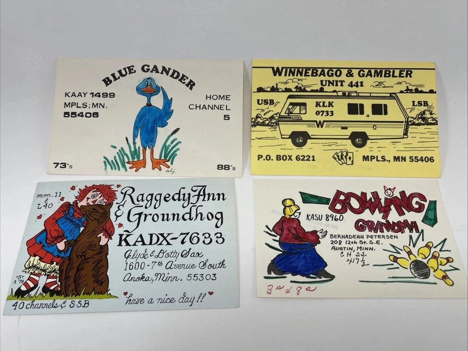 HUGE Lot 750+ Vintage QSL CB Radio Cards 60s 70s 80s Colorful Citizen Amateur - Image 2 of 4