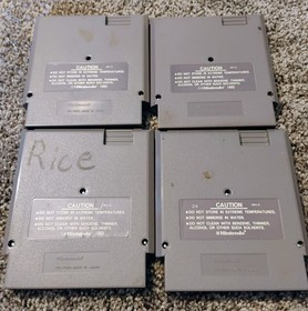 NES 4 Game Lot Super Mario Bros, Baseball, Metal Gear, California Games Nintendo