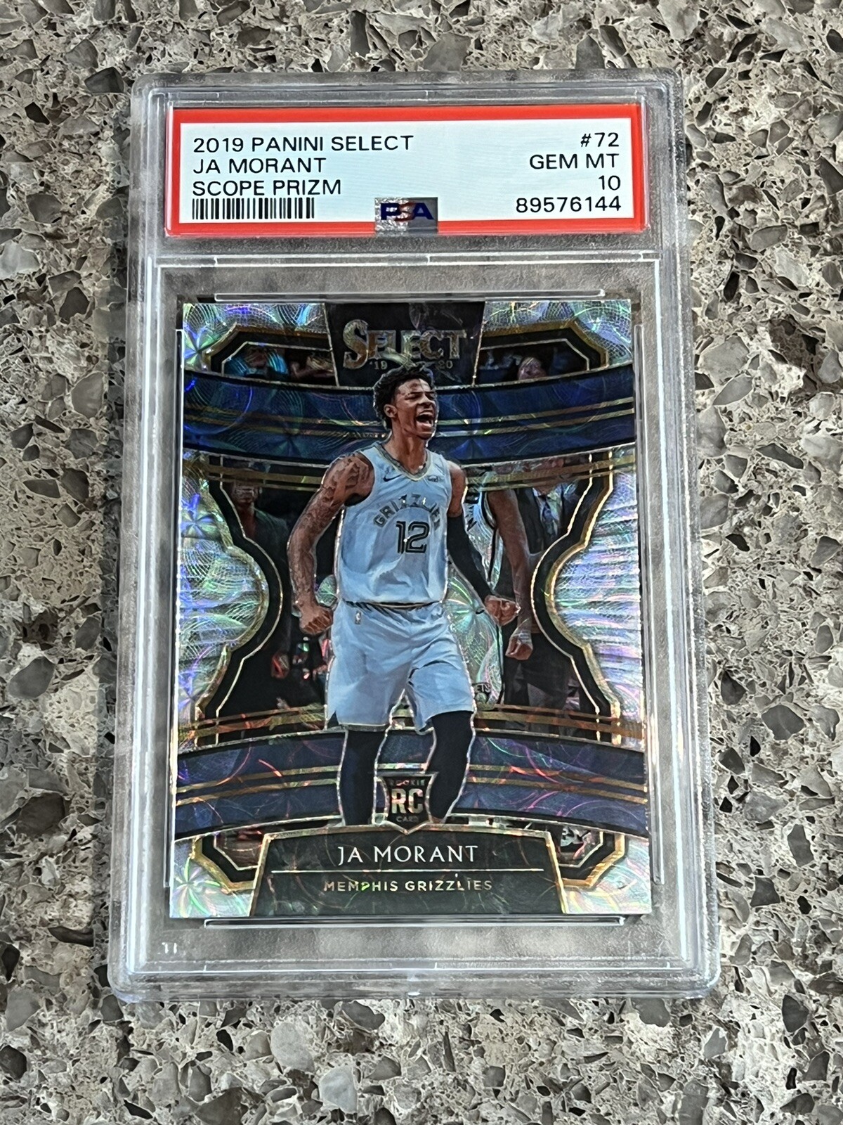 Ja Morant 2019 Panini Select Scope Prizm Rookie RC #72 PSA 10 GEM MINT