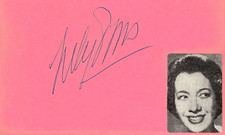 Lily Pons Signed Auto 3x5 Index Card Opera