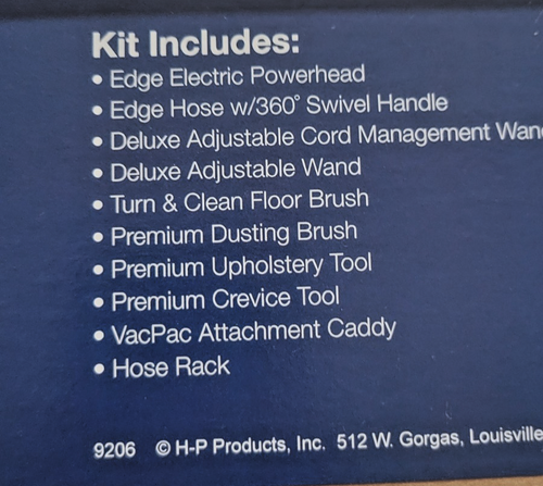 EDGE Central Vacuum 30' Socked Hose accessory kit 9205-UNIV-HS Hard Floor/Carpet - Picture 2 of 3