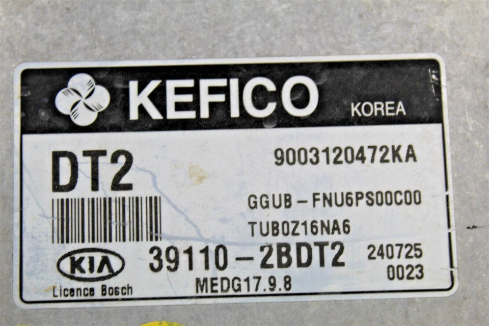 391102BDT2 KIA Rio 2012-2014 Unidad de control del motor Módulo ECU OEM 16C2 606 B15 Foto 3 de 4