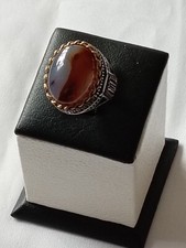 Agate Ring Men Silver 925,Sterling,Rare,Aqeeq,Royal,Luxury