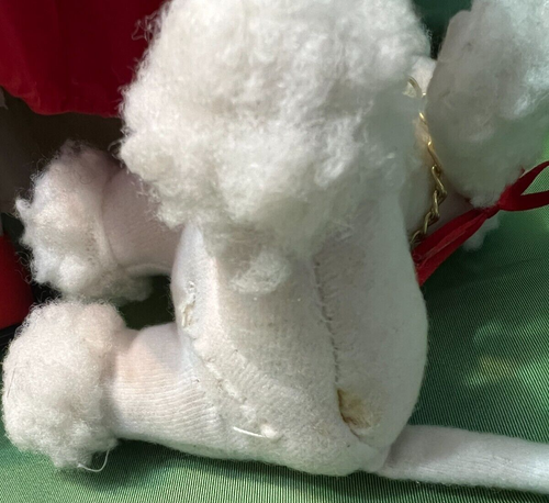 Porcelain Yuletide Treasure ~ Special Edition VICTORIAN Doll & Poodle Pup 15" - Picture 10 of 11