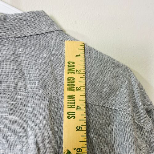 Banana Republic camicia uomo casual grigia manica lunga lino bottoni slim fit - Foto 3 di 12