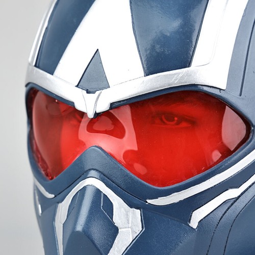 Captain America 4 Cosplay Prop Helmet Wearable PVC Full Face Mask Halloween Gift - Picture 13 of 14
