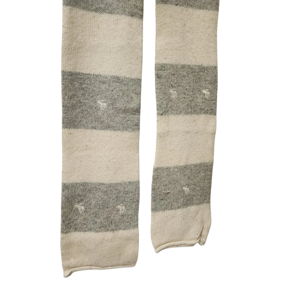 Серый и белый шарф из шерстяной смеси от Abercrombie Fitch | 6 футов длиной уютный зимний чехол - Изображение 2 из 4