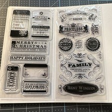 Christmas Holidays Party Family Love Clear Stamp Sets 22 Pcs